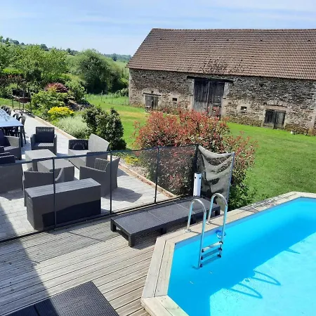 Longere Renovee Avec Piscine Privee, Wi-fi Et Climatisation - Fr-1-489-201 Holiday home Echassieres
